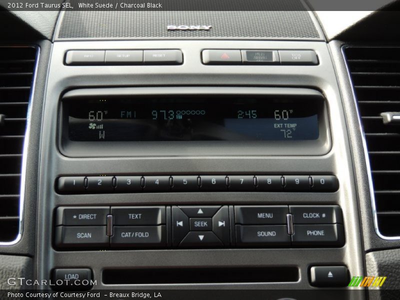 White Suede / Charcoal Black 2012 Ford Taurus SEL