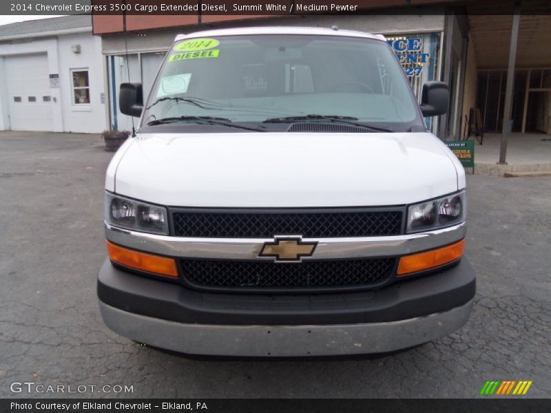 Summit White / Medium Pewter 2014 Chevrolet Express 3500 Cargo Extended Diesel