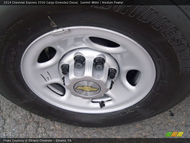 Summit White / Medium Pewter 2014 Chevrolet Express 3500 Cargo Extended Diesel