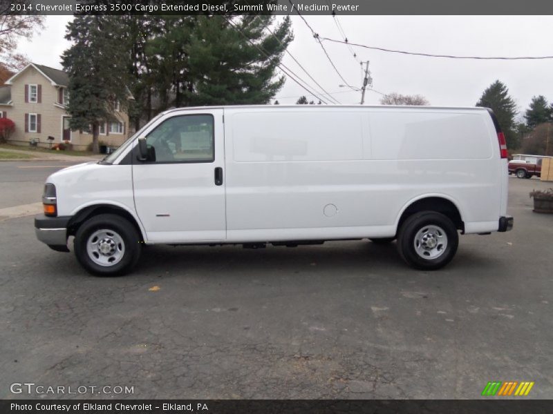 Summit White / Medium Pewter 2014 Chevrolet Express 3500 Cargo Extended Diesel