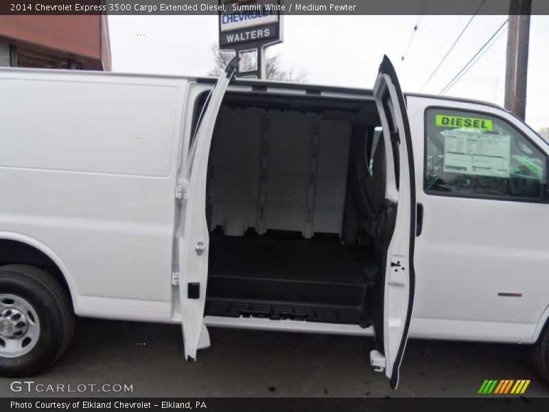 Summit White / Medium Pewter 2014 Chevrolet Express 3500 Cargo Extended Diesel