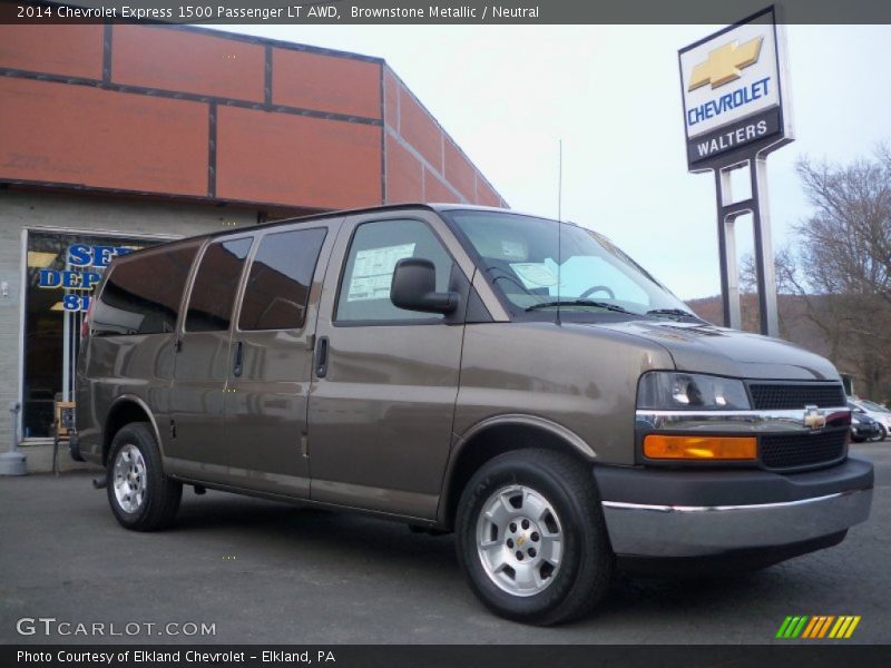 Brownstone Metallic / Neutral 2014 Chevrolet Express 1500 Passenger LT AWD