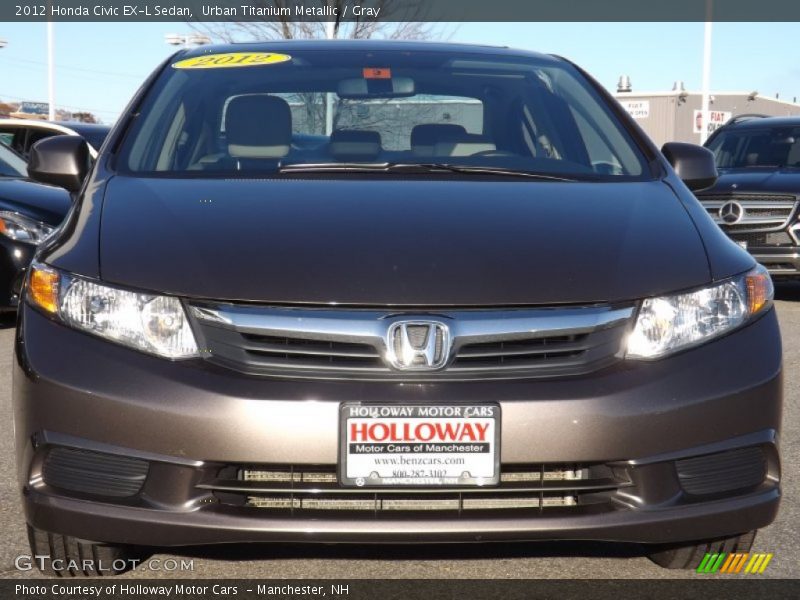 Urban Titanium Metallic / Gray 2012 Honda Civic EX-L Sedan