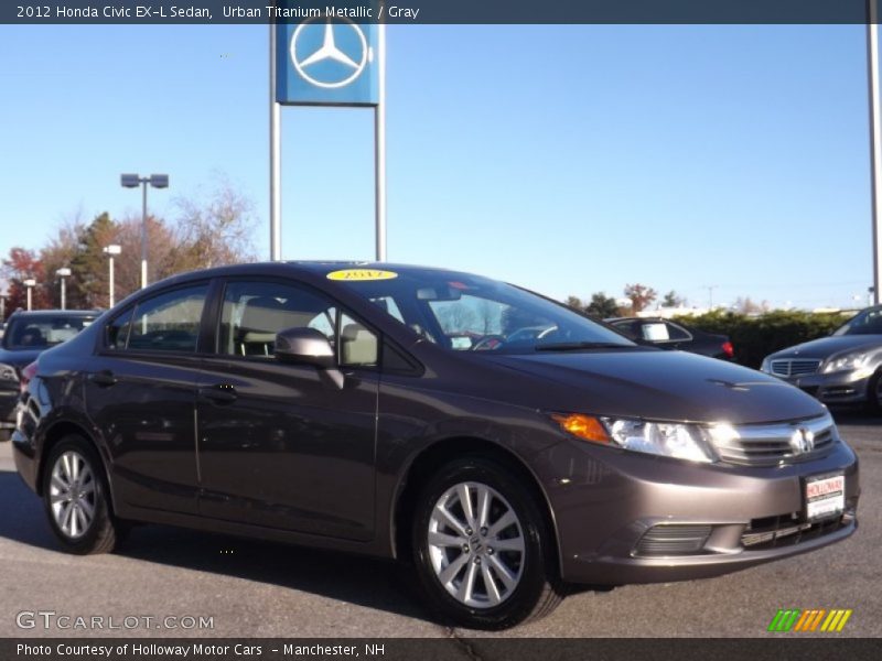 Urban Titanium Metallic / Gray 2012 Honda Civic EX-L Sedan