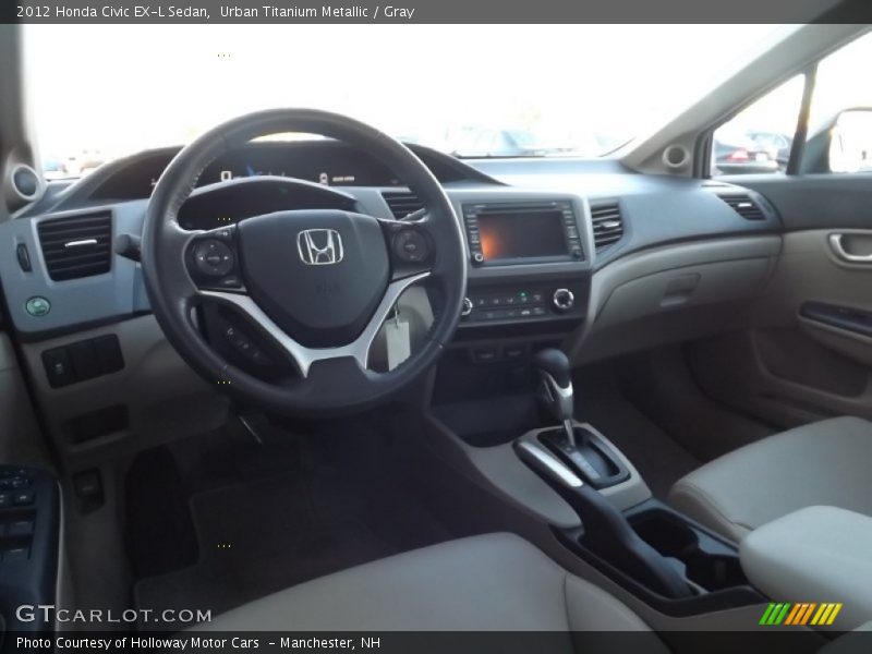 Urban Titanium Metallic / Gray 2012 Honda Civic EX-L Sedan