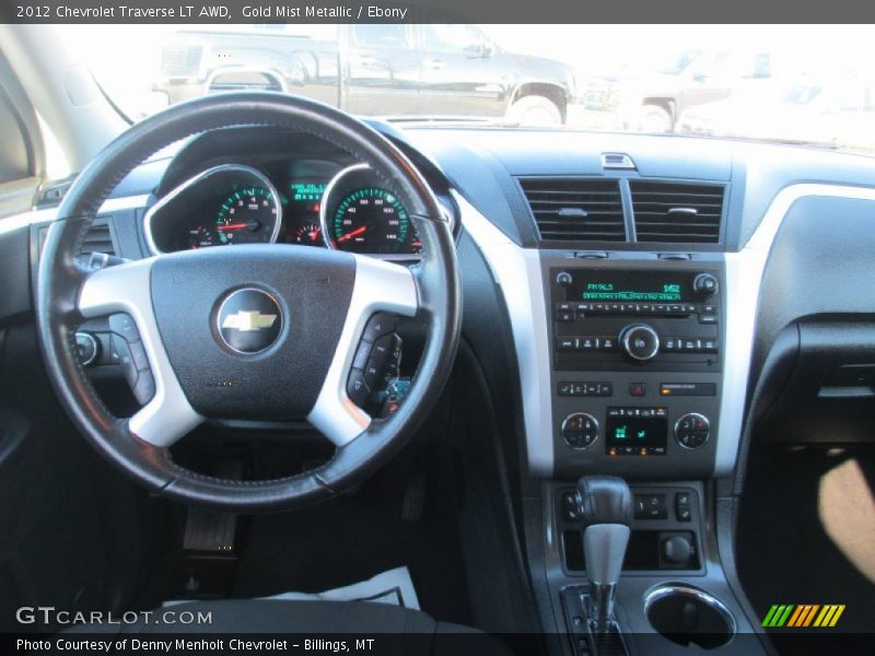 Gold Mist Metallic / Ebony 2012 Chevrolet Traverse LT AWD