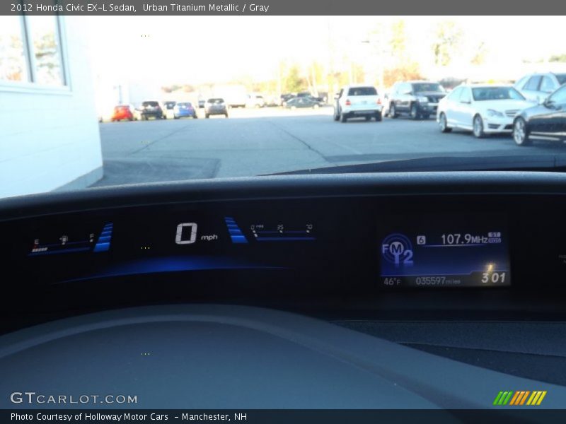 Urban Titanium Metallic / Gray 2012 Honda Civic EX-L Sedan