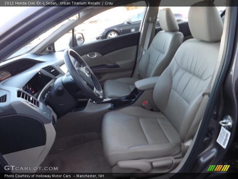 Urban Titanium Metallic / Gray 2012 Honda Civic EX-L Sedan