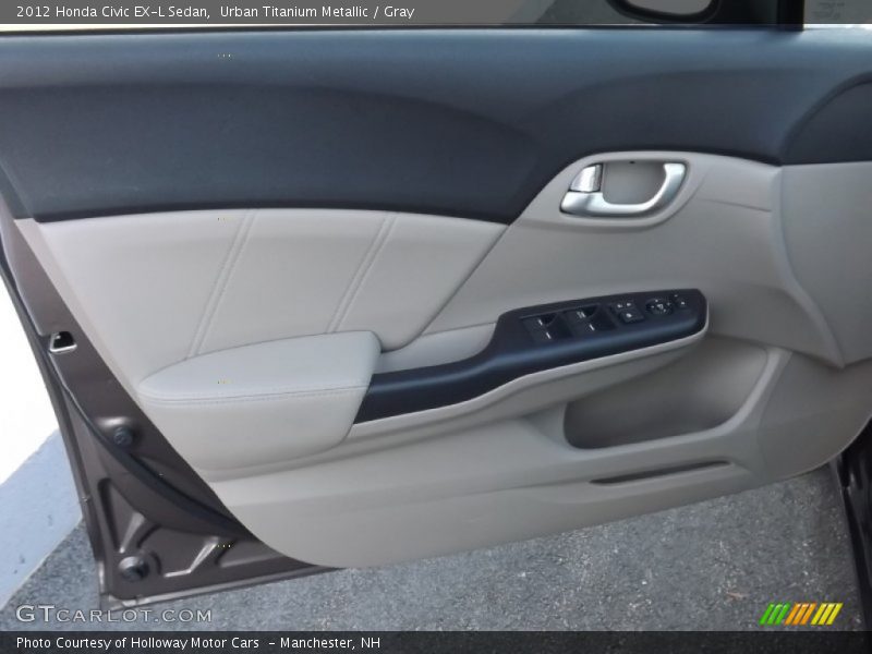 Urban Titanium Metallic / Gray 2012 Honda Civic EX-L Sedan