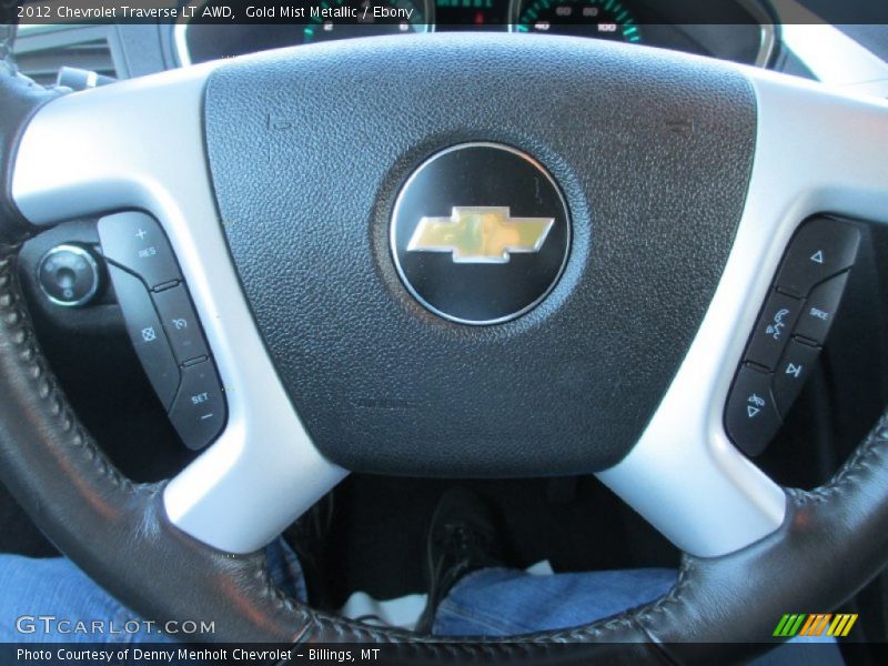 Gold Mist Metallic / Ebony 2012 Chevrolet Traverse LT AWD