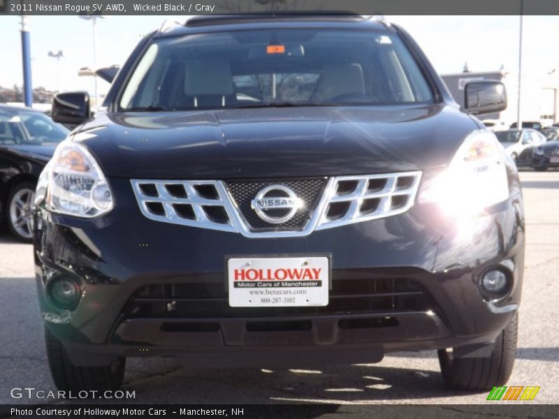 Wicked Black / Gray 2011 Nissan Rogue SV AWD