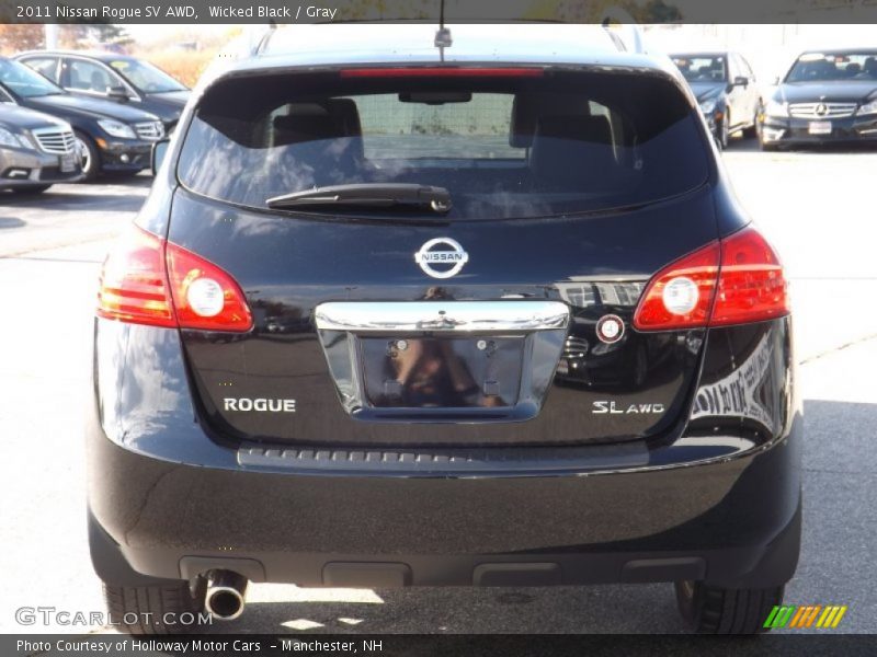 Wicked Black / Gray 2011 Nissan Rogue SV AWD