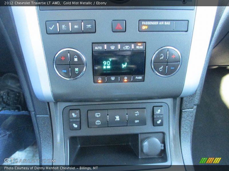 Gold Mist Metallic / Ebony 2012 Chevrolet Traverse LT AWD