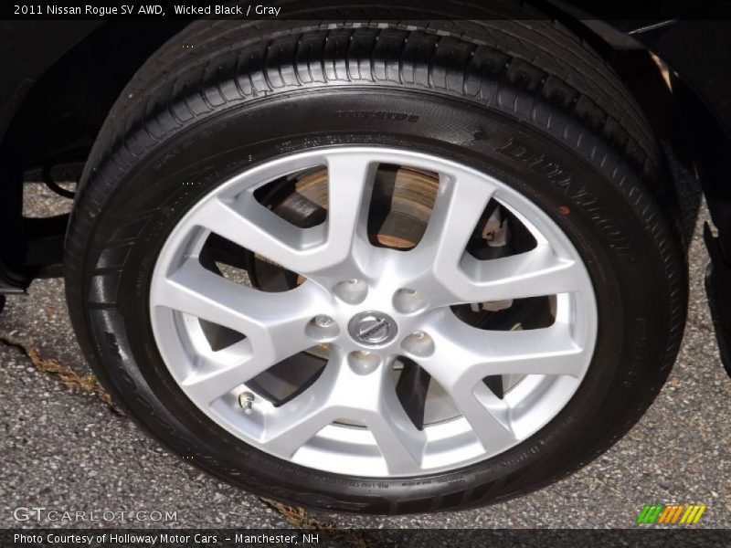 Wicked Black / Gray 2011 Nissan Rogue SV AWD