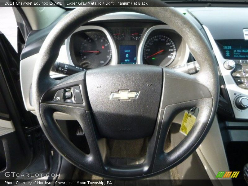 Cyber Gray Metallic / Light Titanium/Jet Black 2011 Chevrolet Equinox LS AWD