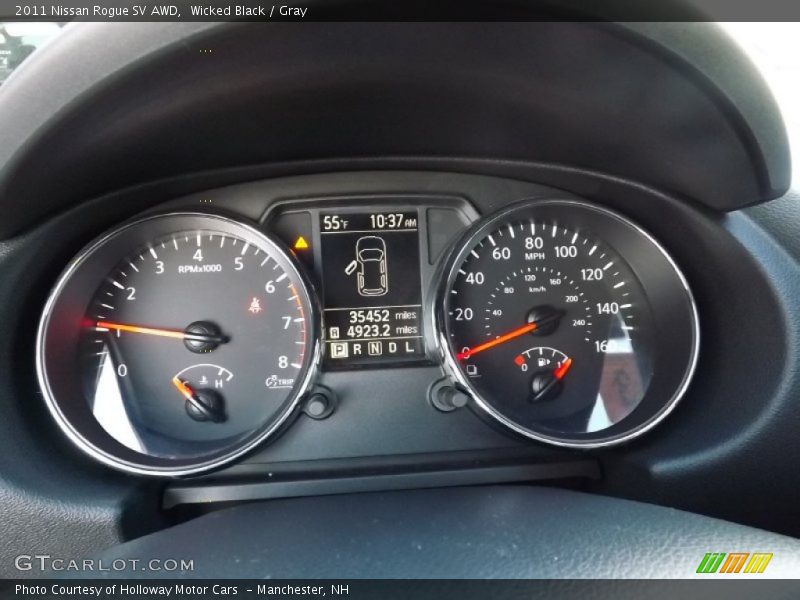 Wicked Black / Gray 2011 Nissan Rogue SV AWD
