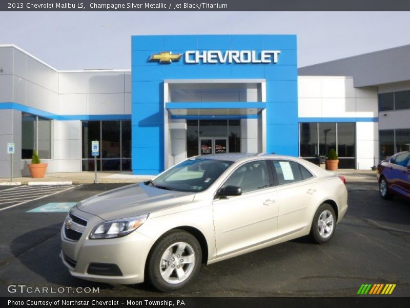 Champagne Silver Metallic / Jet Black/Titanium 2013 Chevrolet Malibu LS