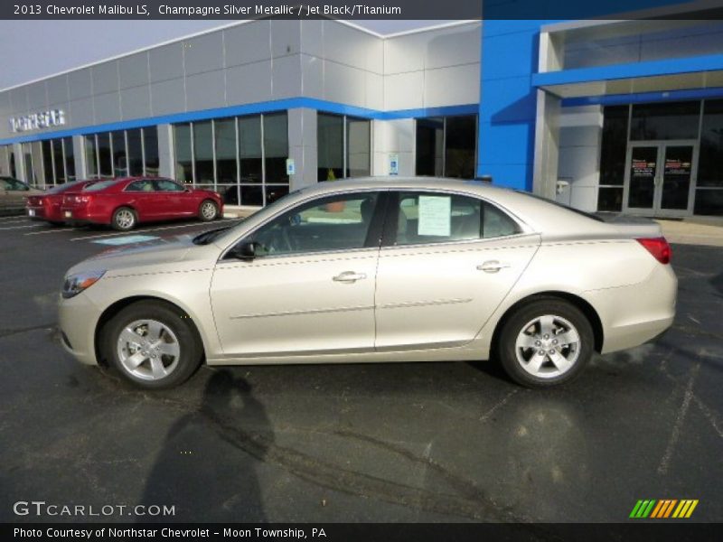 Champagne Silver Metallic / Jet Black/Titanium 2013 Chevrolet Malibu LS