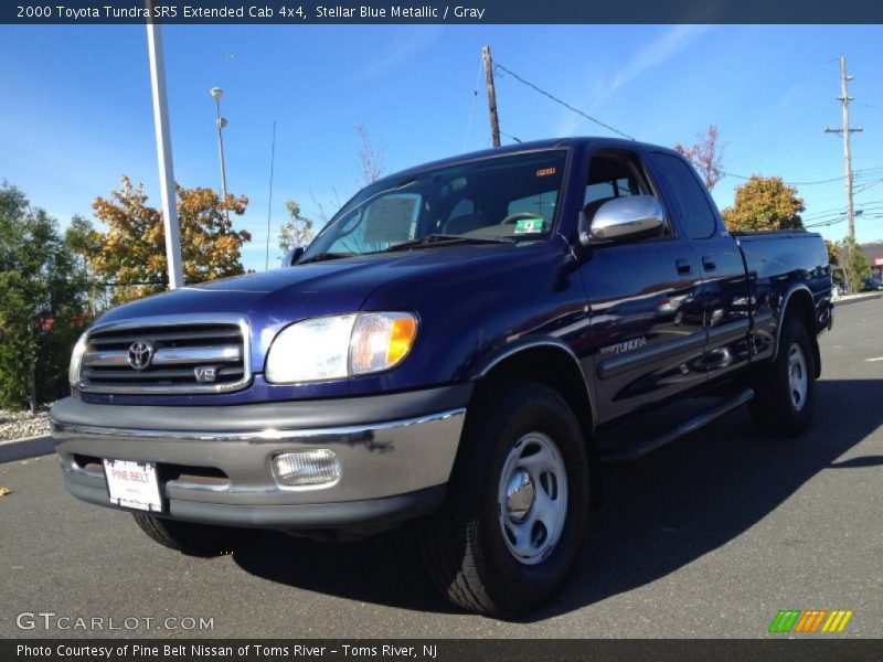 Stellar Blue Metallic / Gray 2000 Toyota Tundra SR5 Extended Cab 4x4