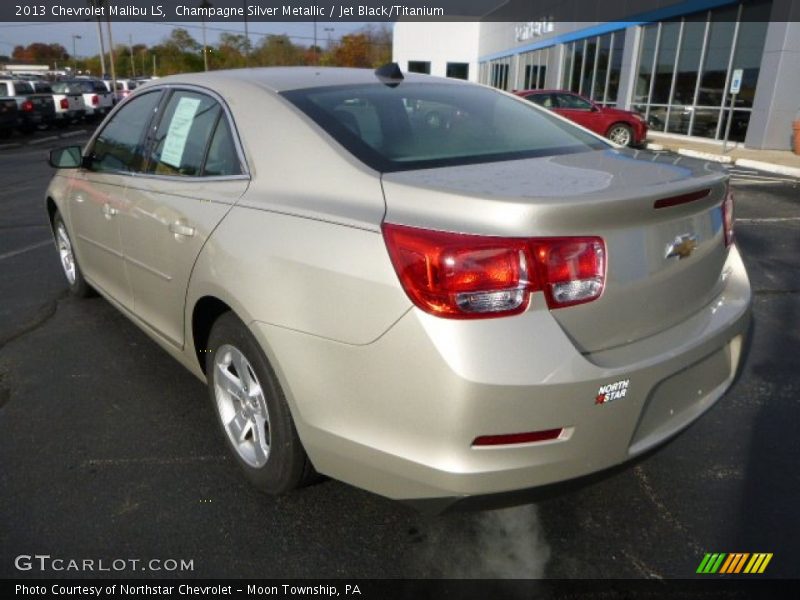 Champagne Silver Metallic / Jet Black/Titanium 2013 Chevrolet Malibu LS