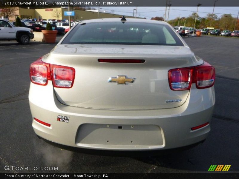 Champagne Silver Metallic / Jet Black/Titanium 2013 Chevrolet Malibu LS