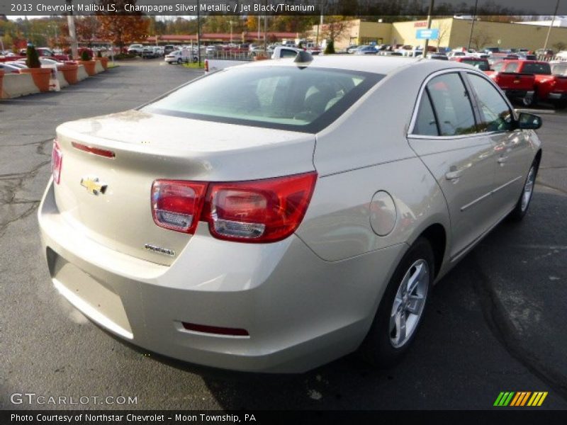 Champagne Silver Metallic / Jet Black/Titanium 2013 Chevrolet Malibu LS