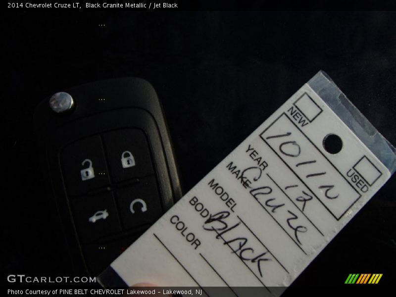 Black Granite Metallic / Jet Black 2014 Chevrolet Cruze LT