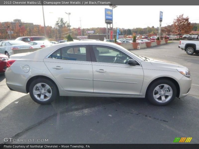 Champagne Silver Metallic / Jet Black/Titanium 2013 Chevrolet Malibu LS