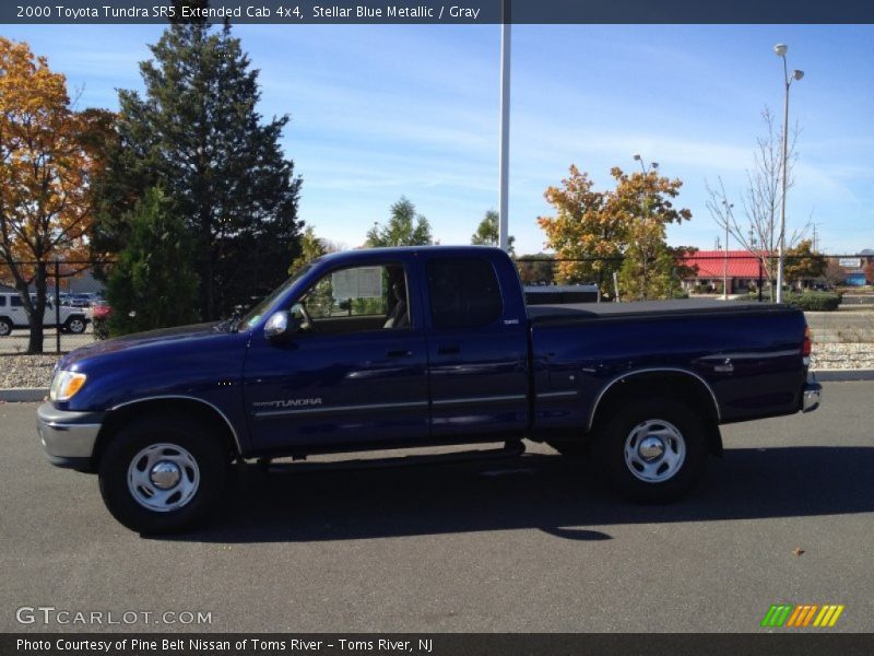 Stellar Blue Metallic / Gray 2000 Toyota Tundra SR5 Extended Cab 4x4