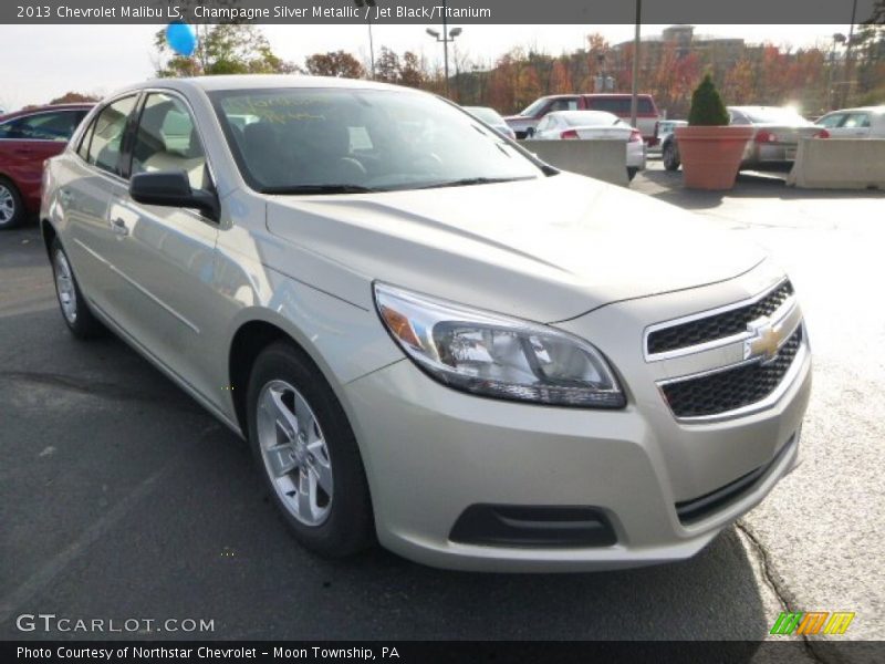 Champagne Silver Metallic / Jet Black/Titanium 2013 Chevrolet Malibu LS
