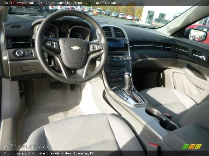 Champagne Silver Metallic / Jet Black/Titanium 2013 Chevrolet Malibu LS