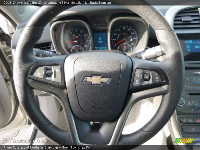 Champagne Silver Metallic / Jet Black/Titanium 2013 Chevrolet Malibu LS