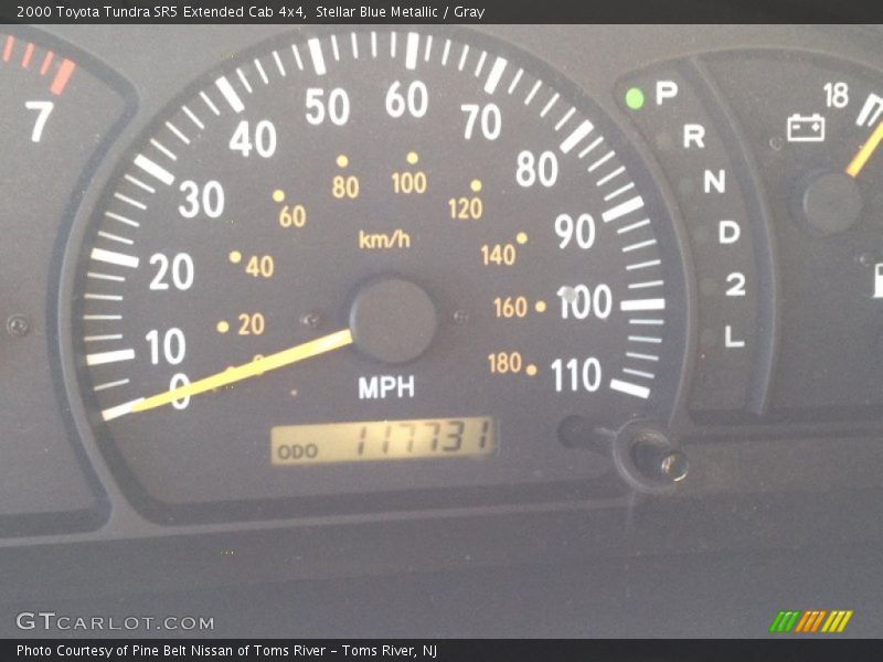 Stellar Blue Metallic / Gray 2000 Toyota Tundra SR5 Extended Cab 4x4
