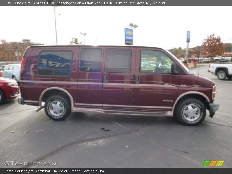 Dark Carmine Red Metallic / Neutral 1999 Chevrolet Express 1500 Passenger Conversion Van