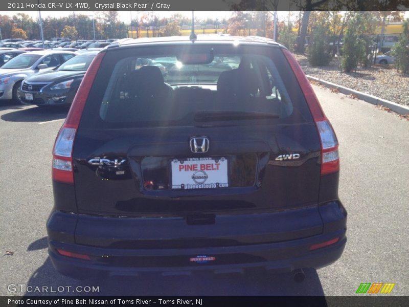 Crystal Black Pearl / Gray 2011 Honda CR-V LX 4WD