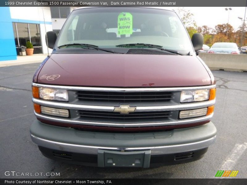 Dark Carmine Red Metallic / Neutral 1999 Chevrolet Express 1500 Passenger Conversion Van