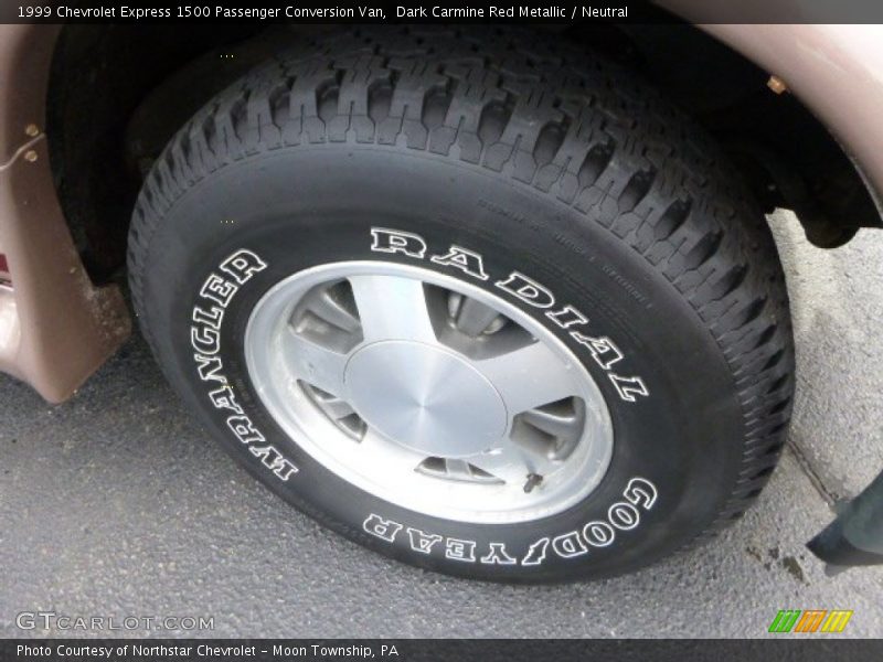 Dark Carmine Red Metallic / Neutral 1999 Chevrolet Express 1500 Passenger Conversion Van