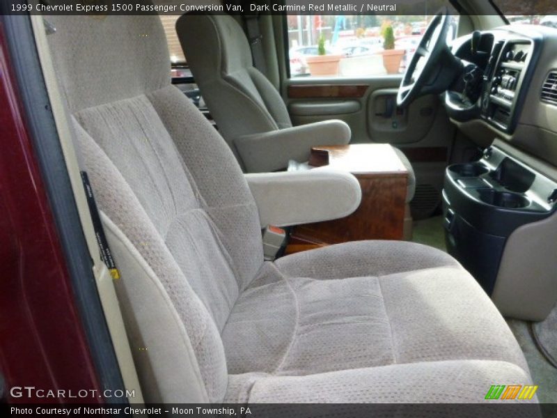 Dark Carmine Red Metallic / Neutral 1999 Chevrolet Express 1500 Passenger Conversion Van