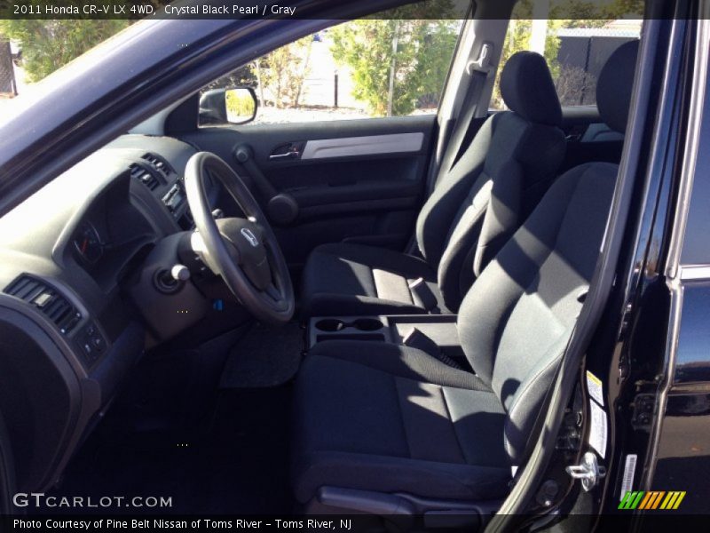 Crystal Black Pearl / Gray 2011 Honda CR-V LX 4WD