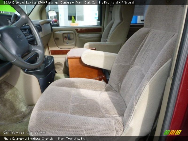 Dark Carmine Red Metallic / Neutral 1999 Chevrolet Express 1500 Passenger Conversion Van