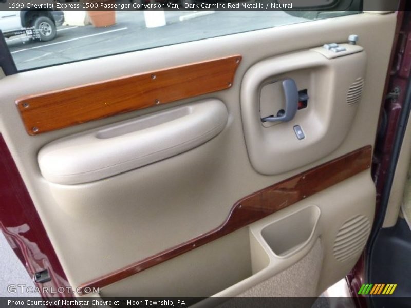 Dark Carmine Red Metallic / Neutral 1999 Chevrolet Express 1500 Passenger Conversion Van