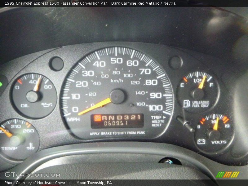 Dark Carmine Red Metallic / Neutral 1999 Chevrolet Express 1500 Passenger Conversion Van