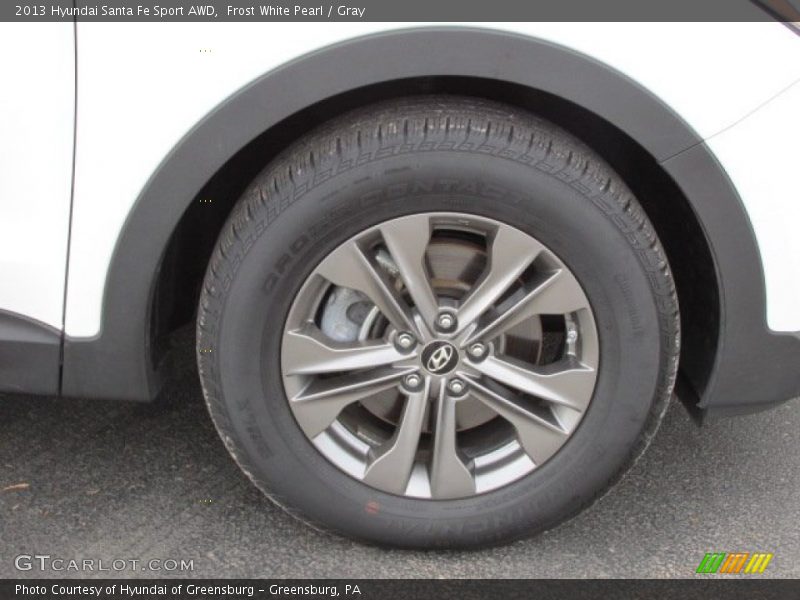 Frost White Pearl / Gray 2013 Hyundai Santa Fe Sport AWD