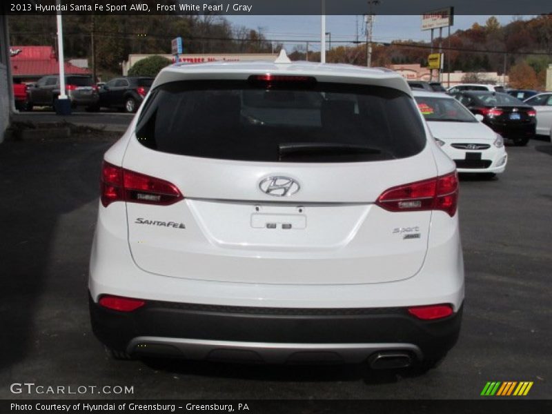 Frost White Pearl / Gray 2013 Hyundai Santa Fe Sport AWD
