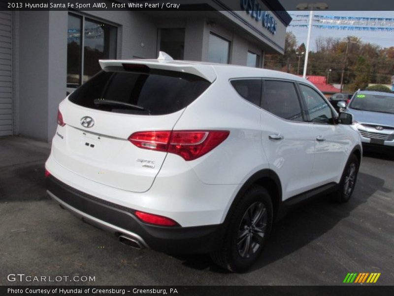 Frost White Pearl / Gray 2013 Hyundai Santa Fe Sport AWD