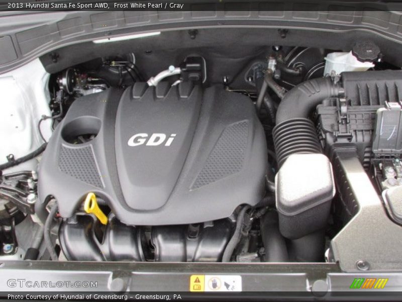 Frost White Pearl / Gray 2013 Hyundai Santa Fe Sport AWD