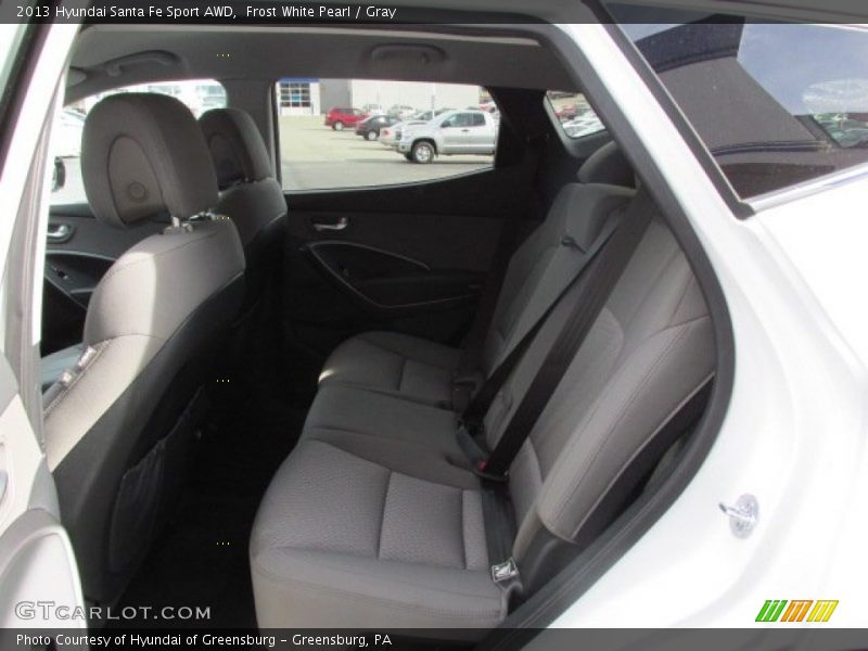 Frost White Pearl / Gray 2013 Hyundai Santa Fe Sport AWD