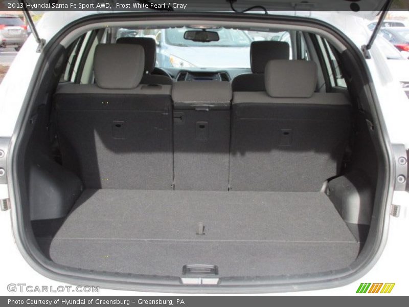 Frost White Pearl / Gray 2013 Hyundai Santa Fe Sport AWD