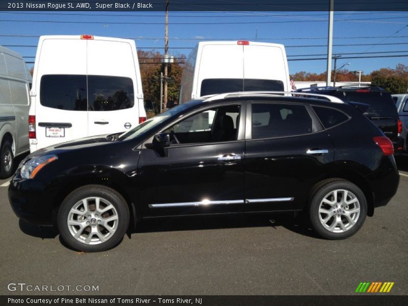 Super Black / Black 2013 Nissan Rogue SL AWD