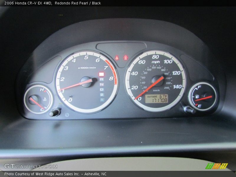Redondo Red Pearl / Black 2006 Honda CR-V EX 4WD